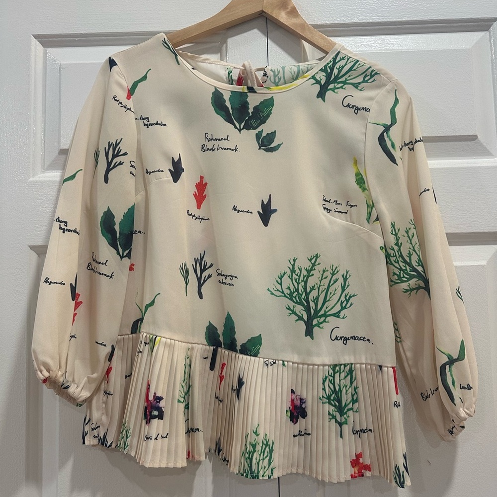 Cream Botanical Kids Top